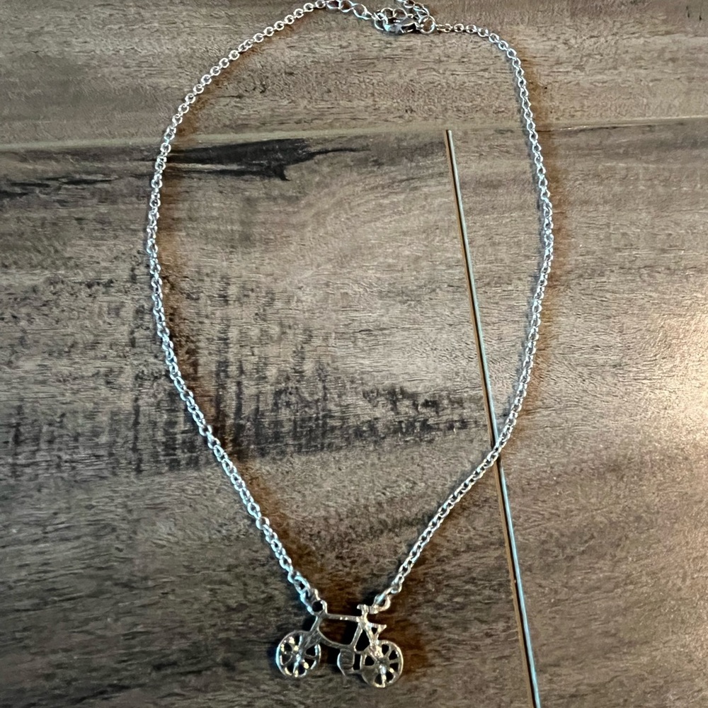 Unique bicycle necklace. Adjustable length - never worn. - Picture 2 of 2